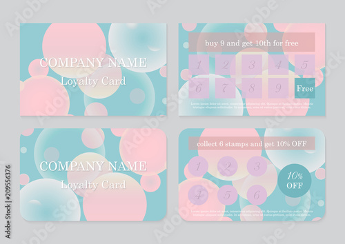 Set of two loyalty card templates