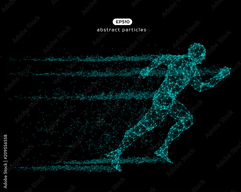 Vector illustration of running man. Vector illustration of running man.