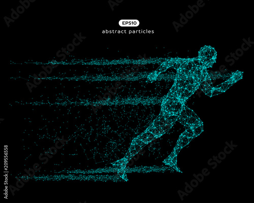 Vector illustration of running man.