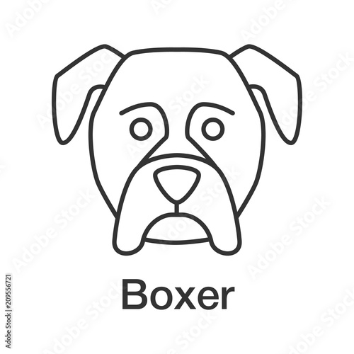 Boxer linear icon