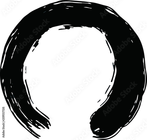 Black Circle drawn with brush