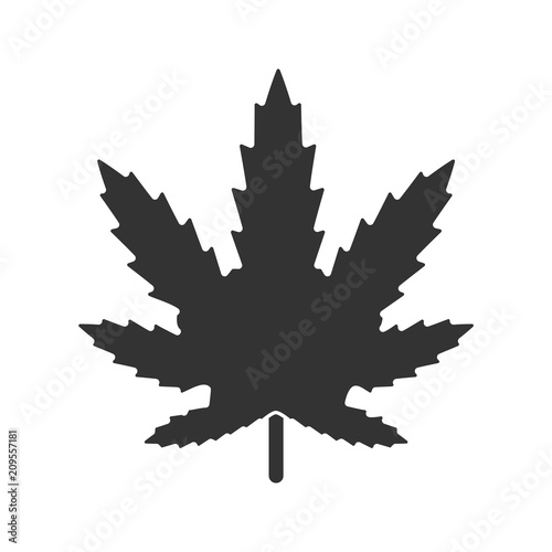Marijuana leaf glyph icon