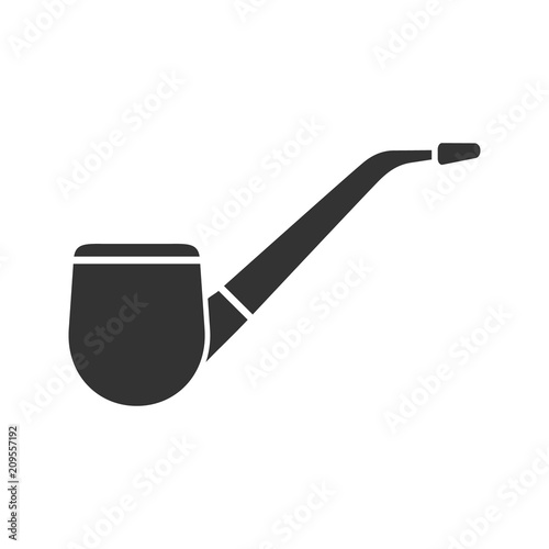 Tobacco pipe glyph icon