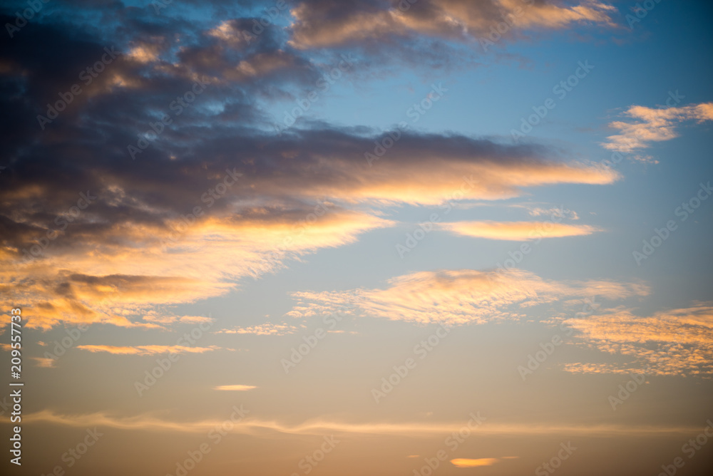 sunset sky background,clouds with background.