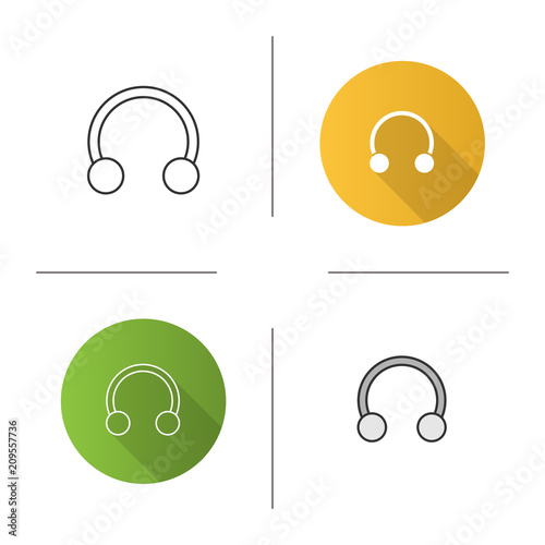 Half hoop earring icon