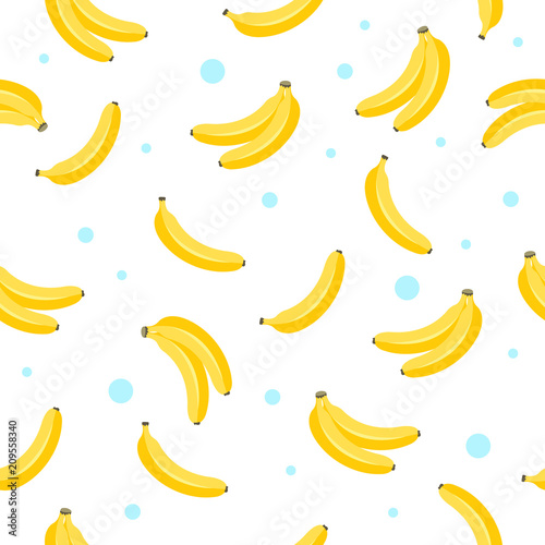 banana seamless pattern background. vector illustration.