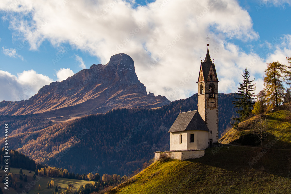 Church and Mountains
