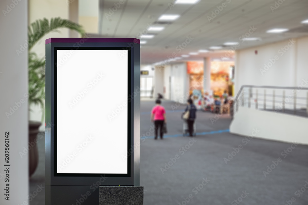 blank advertising billboard at airport. blank advertising billboard at airport.