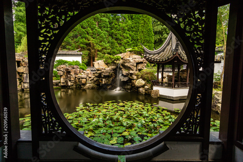 Chinese garden Lake around