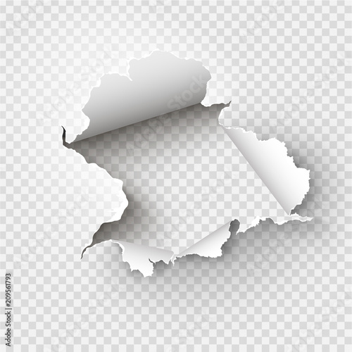 ragged Hole torn in ripped paper