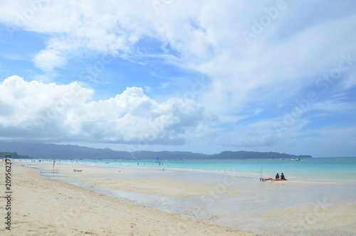 Beautiful beach holiday at Boracay Island. © peacefoo