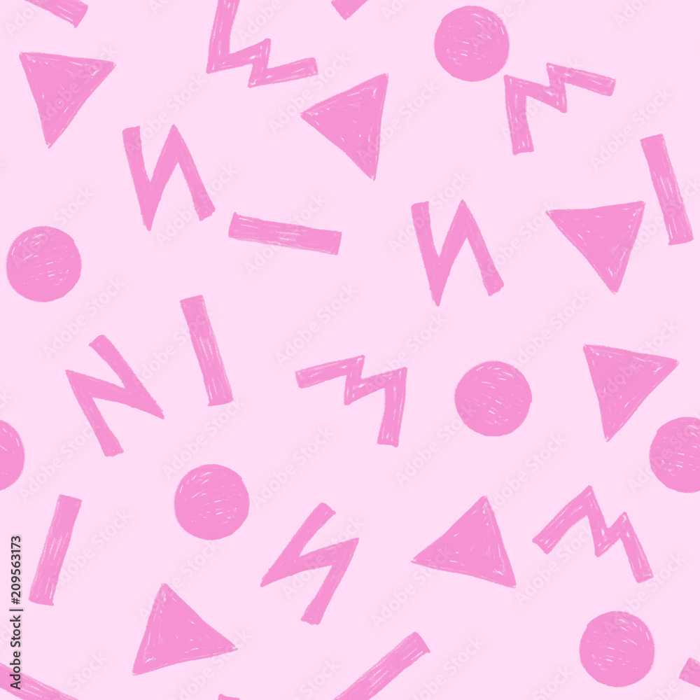 pink memphis art seamless pattern, abstract geometric background illustration pink memphis art seamless pattern, abstract geometric background illustration