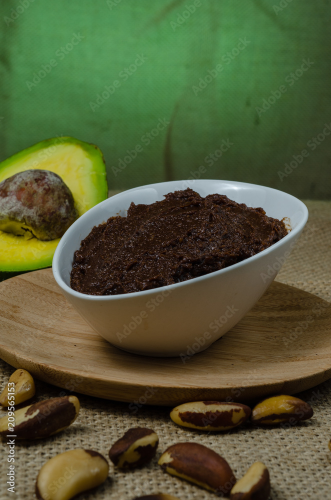 Healthy dessert made with avocado and chestnut Healthy dessert made with avocado and chestnut