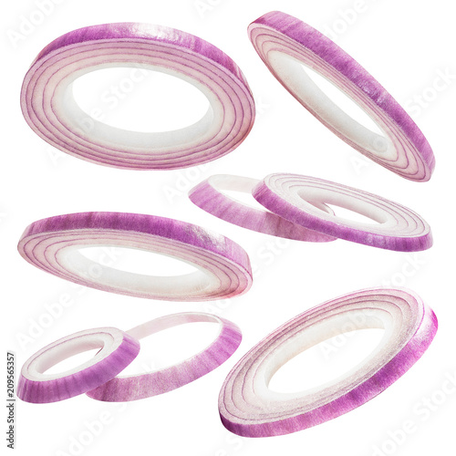 Onion slice isolated