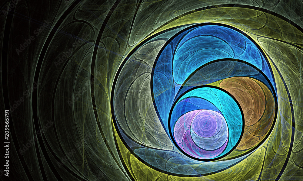 Obraz premium streszczenie fraktalna tło, tekstura, spirala fraktali