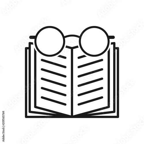 Book icon vector illustration. glasses icon