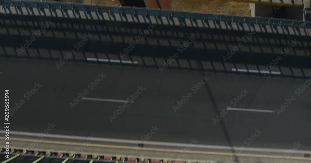 Close Up Top Down Aerial View Of Highway Close Up Top Down Aerial View Of Highway
