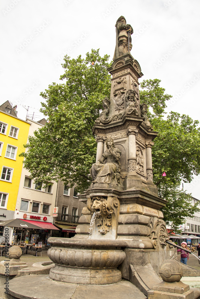 Monument of Johann von Werth in the old market, Cologne, Germany