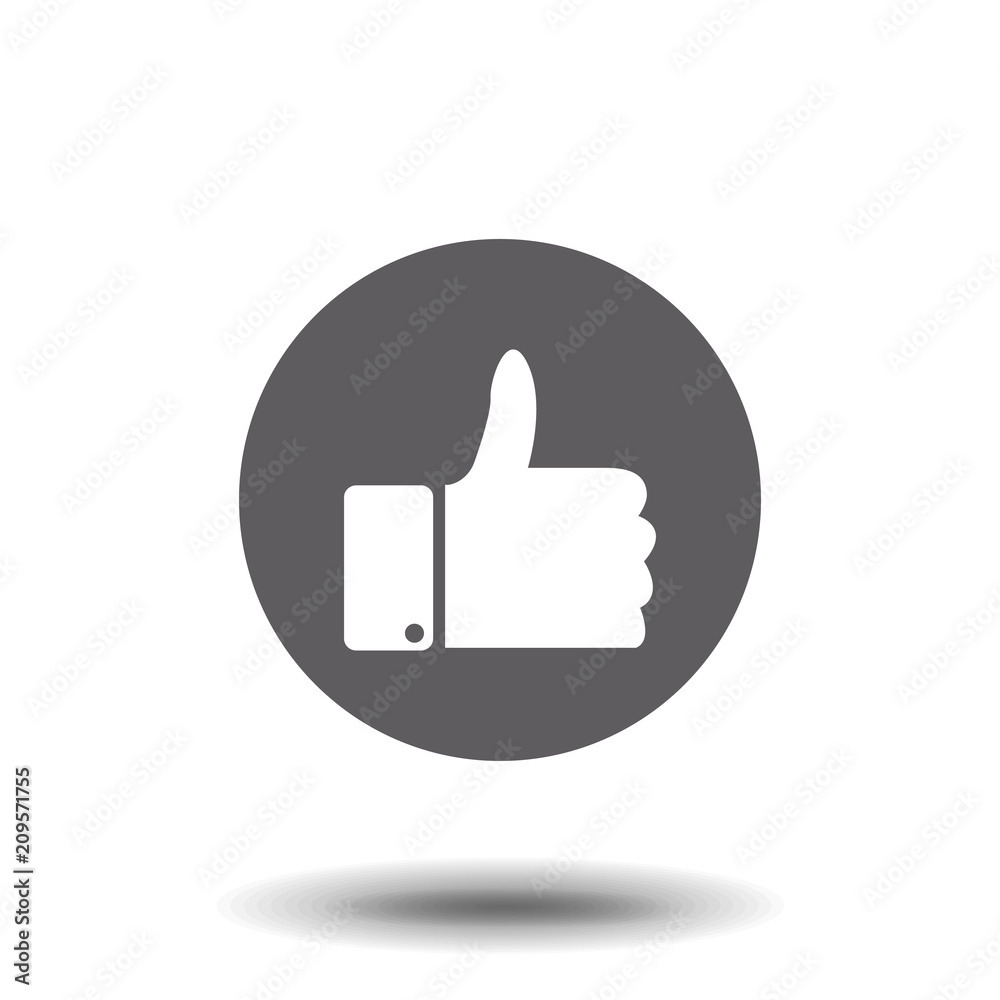 Like Icon in trendy flat style isolated on grey background. Like symbol for your web site design, logo, app, UI. Vector illustration. Like Icon in trendy flat style isolated on grey background. Like symbol for your web site design, logo, app, UI. Vector illustration.