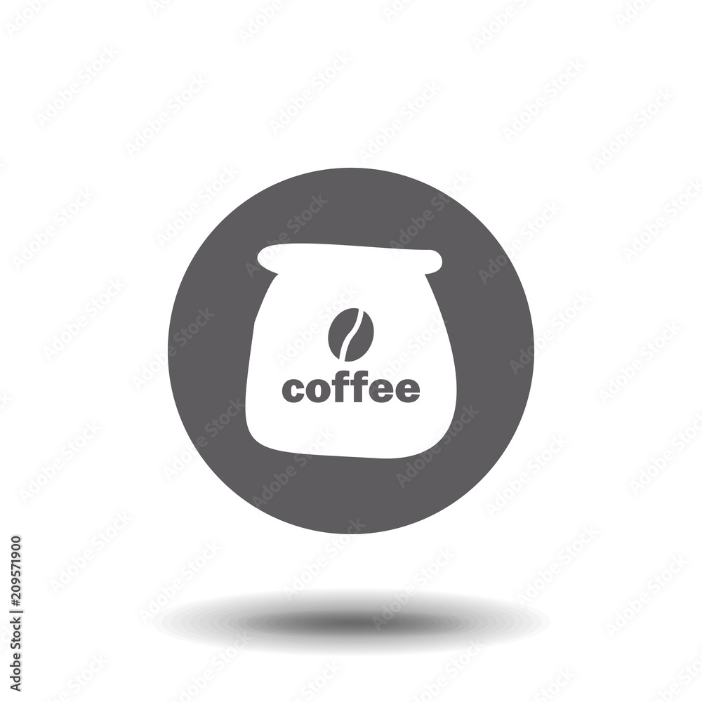 Coffee bag vector icon Coffee bag vector icon
