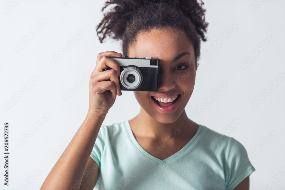 Beautiful Afro-American girl Beautiful Afro-American girl