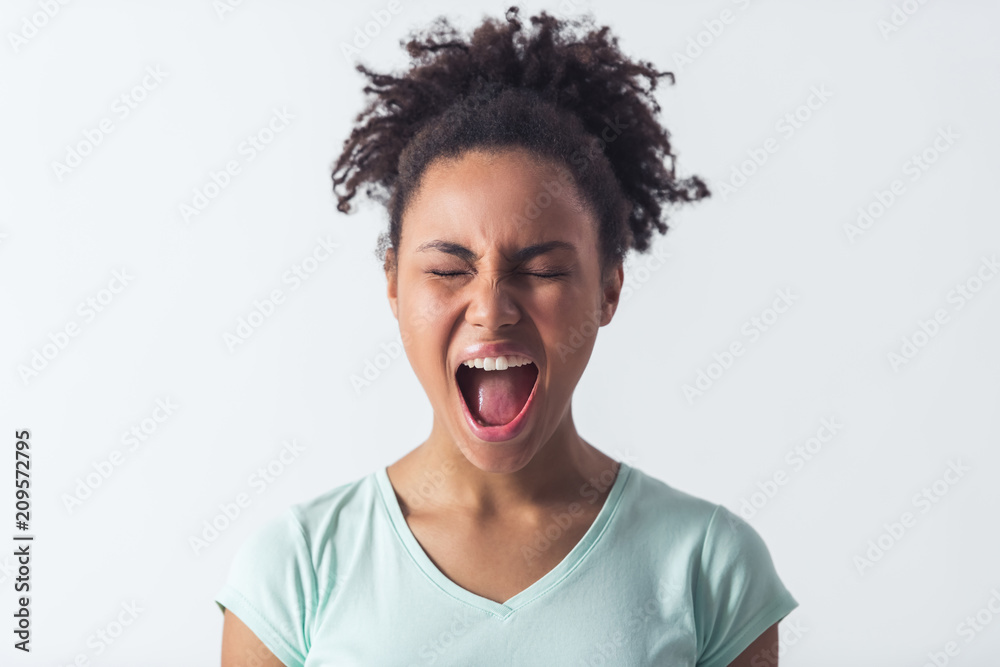 Beautiful Afro-American girl