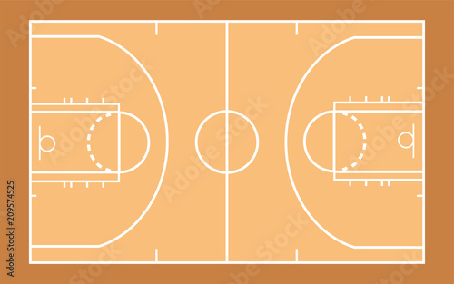vector of basketball court template
