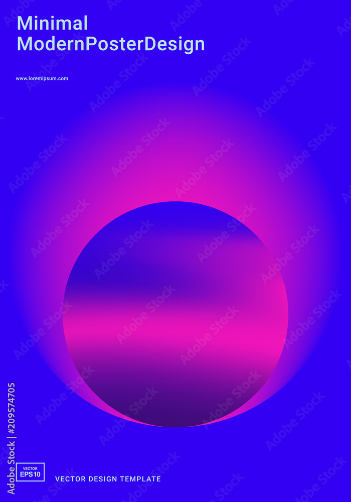 design template with vibrant gradient shapes