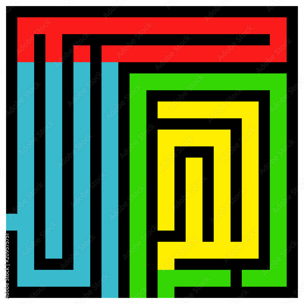 Black square maze(10x10) Black square maze(10x10)