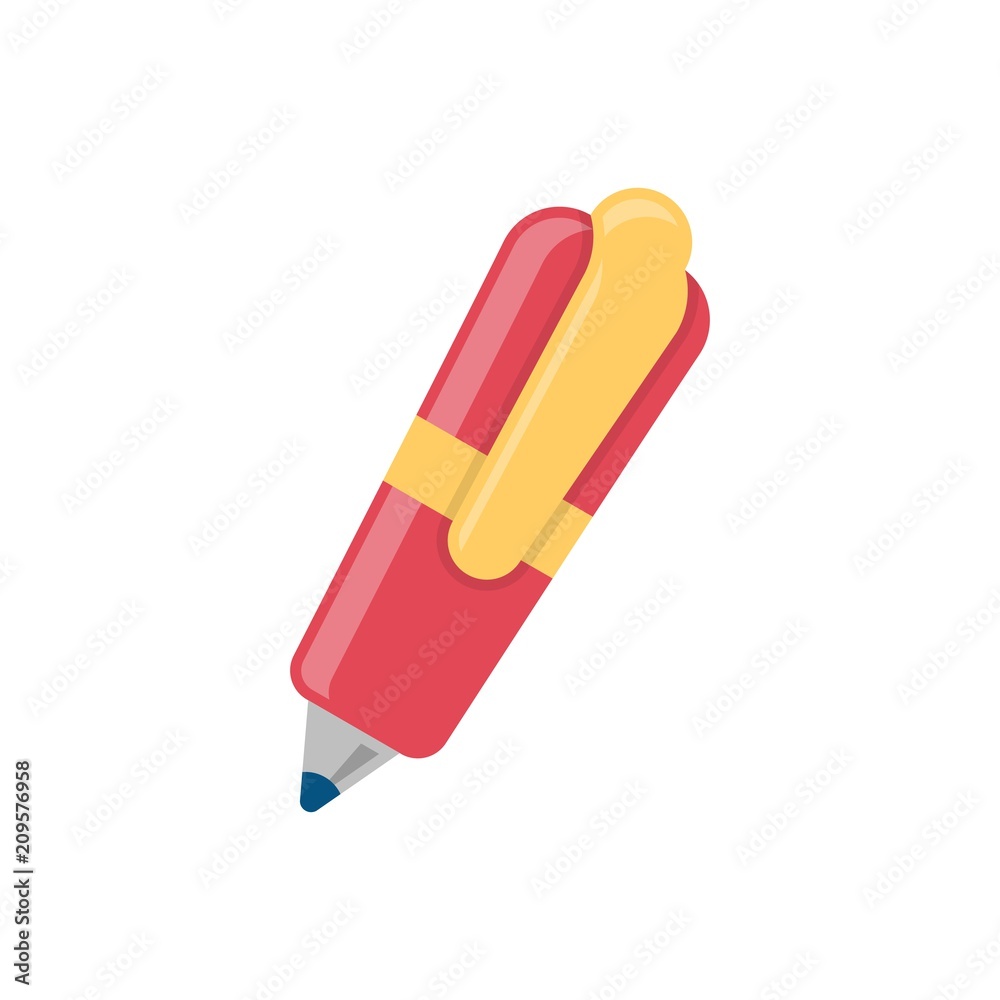 Ball pen flat icon Ball pen flat icon