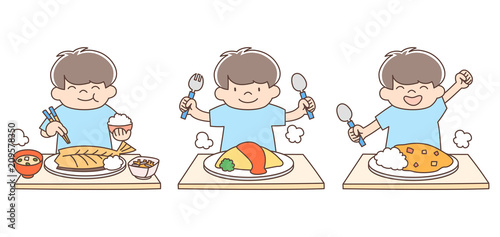 幼児3歳男の子_ご飯セット