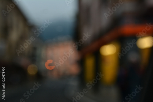 Wallpaper Mural Blurred abstract background. Travelling in Italy in a rainy summer night. Torontodigital.ca