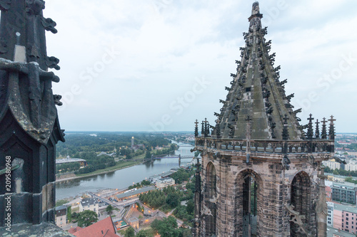 Blick vom Magdeburger Dom auf die Elbe photo