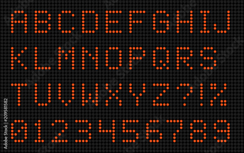 LED Dot-Matrix Display Letters and Numbers