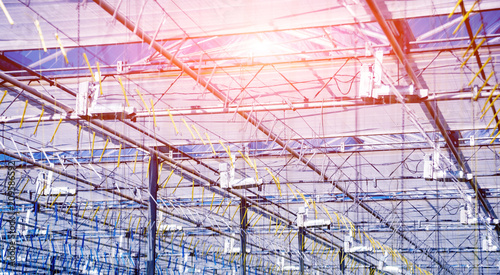Wallpaper Mural The roof of a greenhouse. Hooks and ropes. Torontodigital.ca