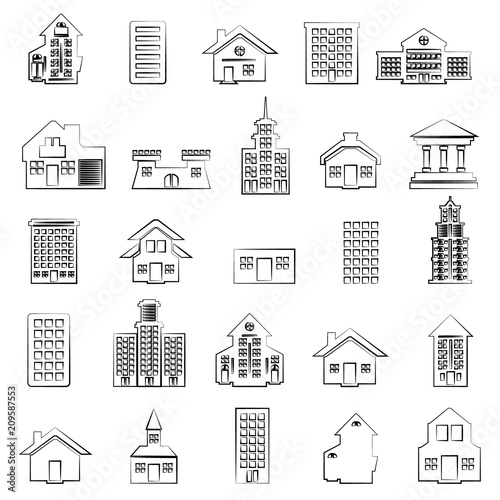 Building vector icons