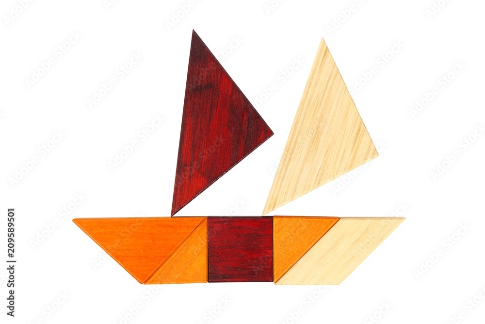 Tangram puzzle on white Tangram puzzle on white