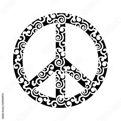 Isolated abstract peace symbol