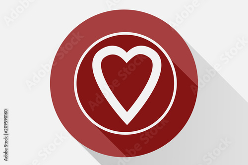 Icono rojo de un corazón.