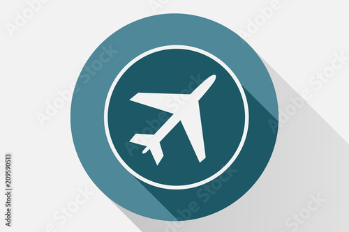 Icono azul de avión.