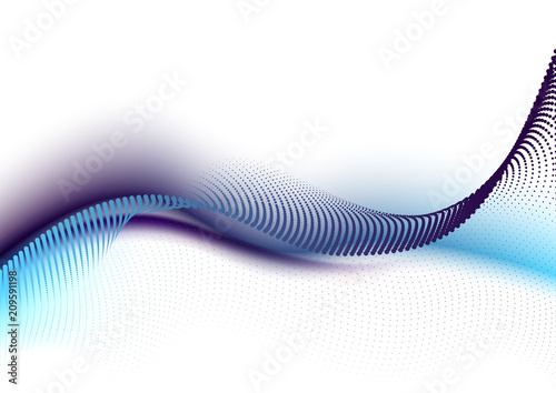Blurred intermittent blue wave