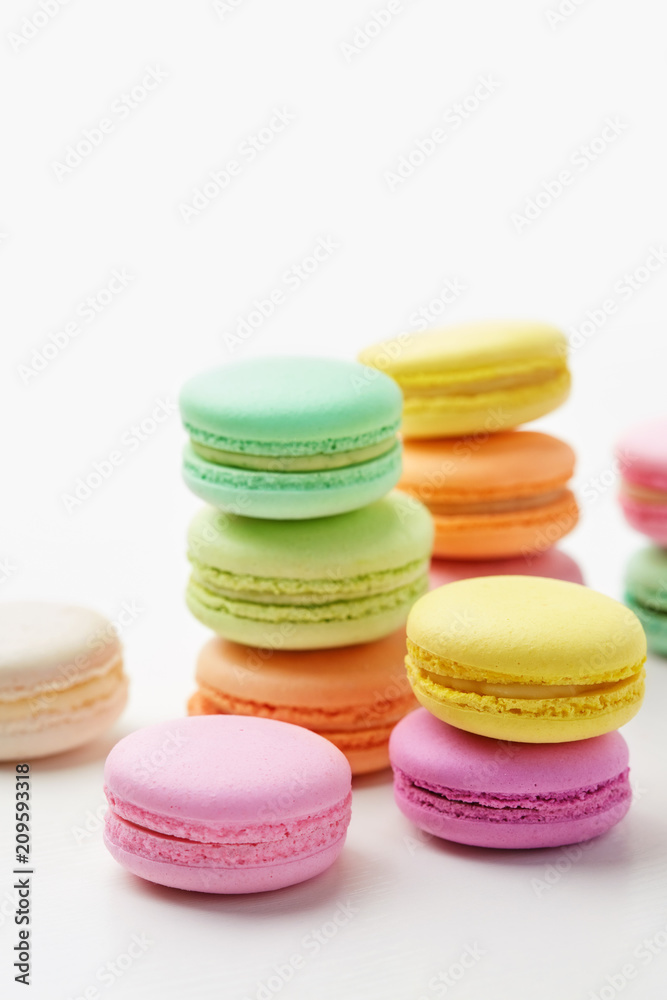 Macarons. Colorful French Macaroons Close Up Macarons. Colorful French Macaroons Close Up