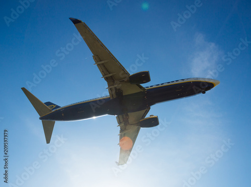 Ryanair Airlines plane landing
