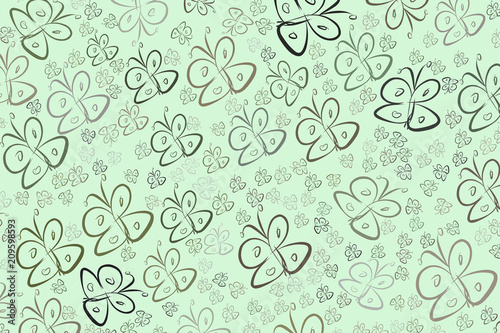 Hand drawn butterfly illustrations background, good for graphic design, wallpapers or booklets.