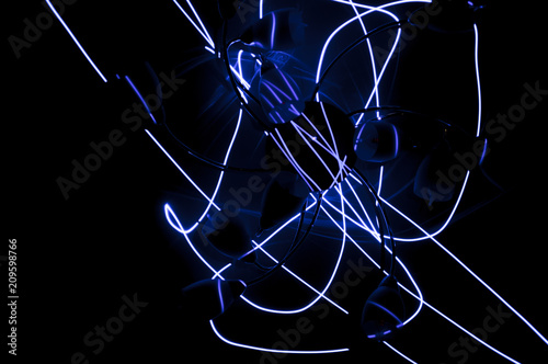 Blue laser abstract background