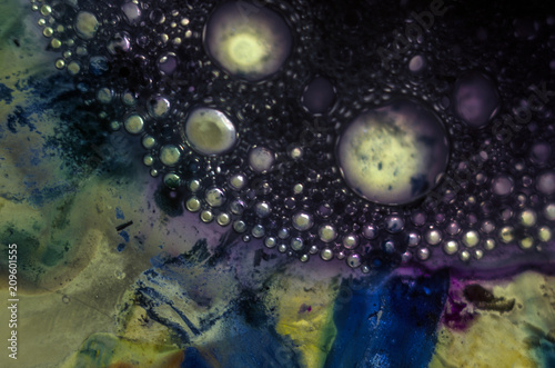 chemical experiment with paints © Edmond