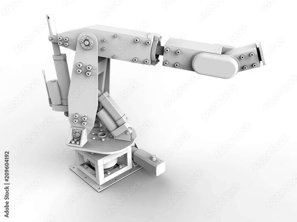 Detailed industrial robot - 3D concept Detailed industrial robot - 3D concept