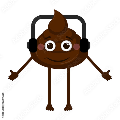 Isolated poop emoji