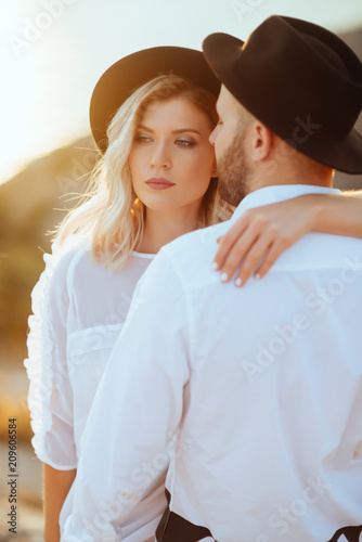 love story on sunset photo