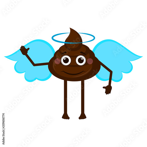 Angel poop emoji